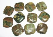 Fyrkantiga pärlor i stenen Rhyolite 2-pack