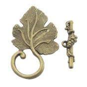Toogle lås "stort löv" i brons