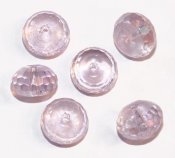 Rosa pärlor, facettslipade "tefat" 7x12mm