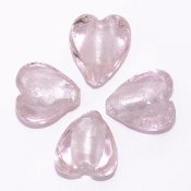 Silverfolie rosa hjärta 12 mm