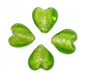 Silverfolie grönt hjärta 12 mm
