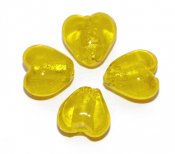 Silverfolie gult hjärta 12 mm