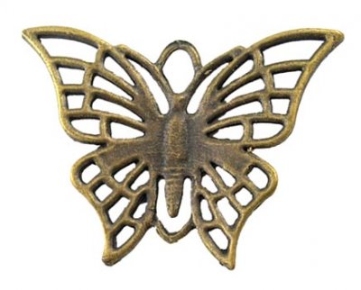 Stor fjäril i brons