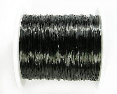 Svart, elastisk tråd 0,6 mm