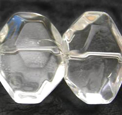 Transparent glaspärla "bumling"