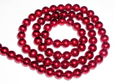 Röd pärla med extra lyster 4mm