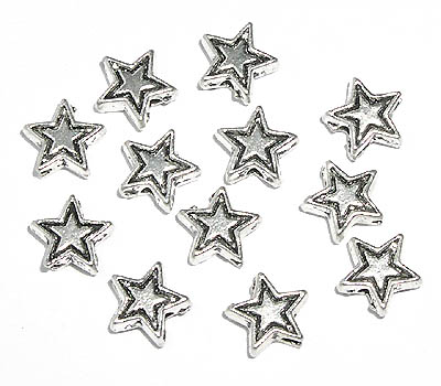 Metallpärla stjärna 10-pack